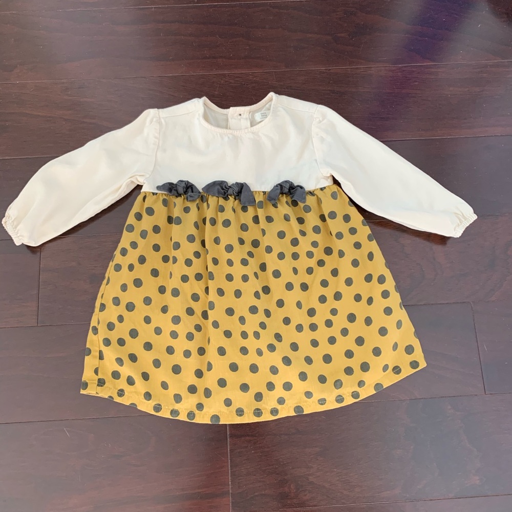 Zara polka dot knot dress, size 18/24mo